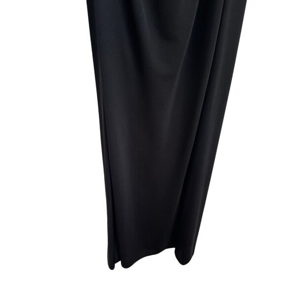 BCBG Asymmetrical Long Dress Black with Gold Sequin Detail Small - Picture 9 of 11